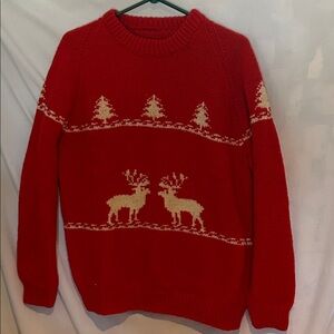 Handmade wool reindeer sweater